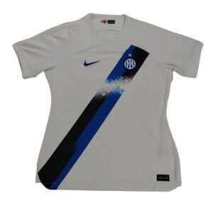 Nike Inter Milan Womens Slim Fit White Soccer Jersey Size M Polyester, NWT.